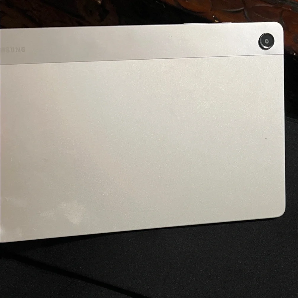 Samsung Tablet with Black Frame and Colorful Display